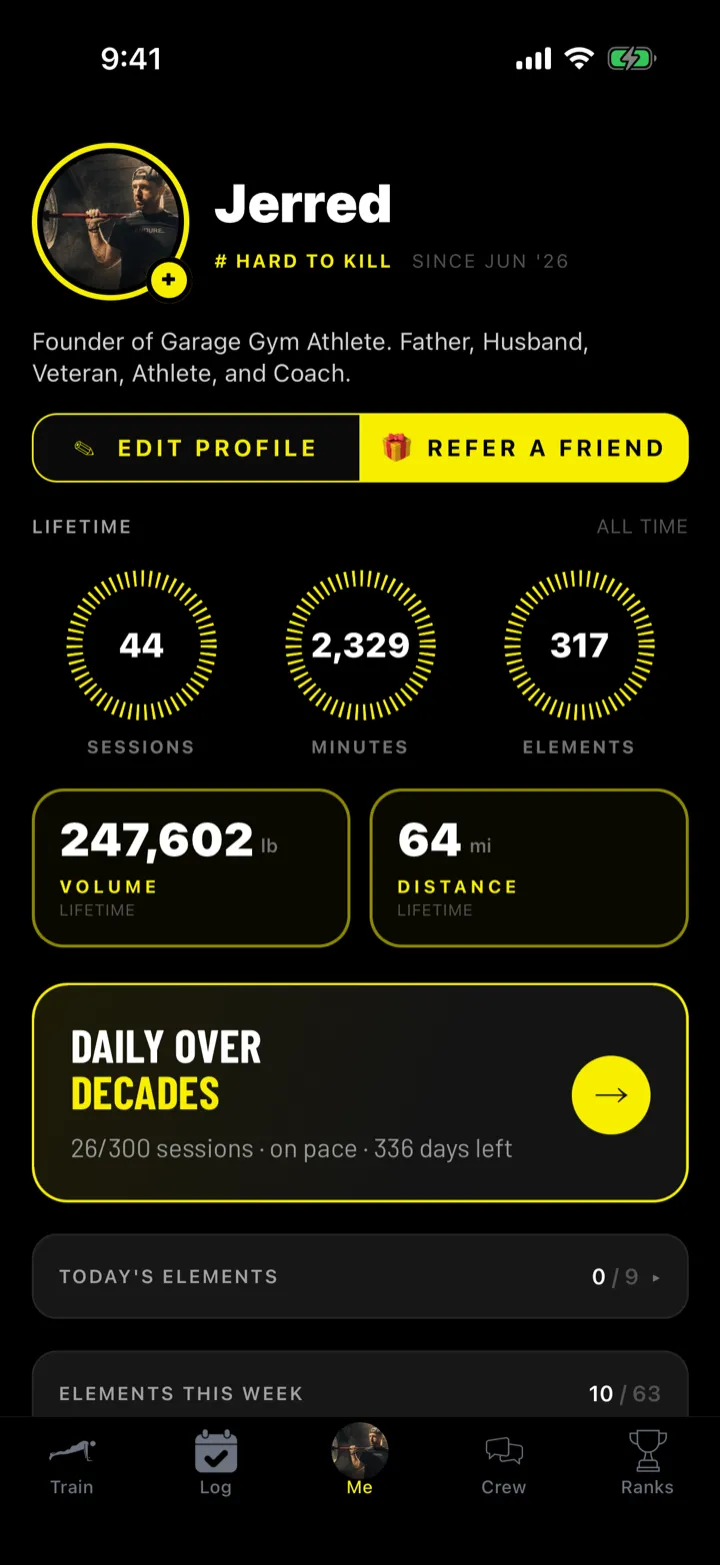 Lifetime stats tracked from your logs
